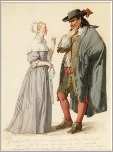 Portrait of Agnes and Arnolphe by Edmond Aime Florentin Geffroy