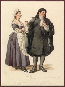 Portrait of Dorine and Tartuffe by Edmond Aime Florentin Geffroy