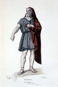 The character of the old Horace in the tragedy Horace - Full Theatre: (Collection of plays by Corneille) drawing by Geffroy, engraving by L. Wolff - ed. Laplace, Sanchez et Cie, Paris 1884 by Edmond Aime Florentin Geffroy