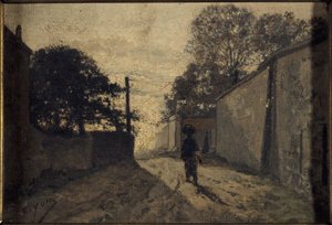 Rue Saint-Vincent in Montmartre by Edmond Charles Yon