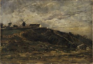 The Windmills of Montmartre; North Side by Edmond Charles Yon