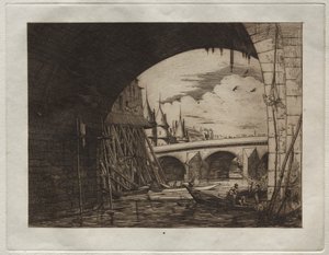 The Arch of the Pont Notre Dame by Edmond Gosselin