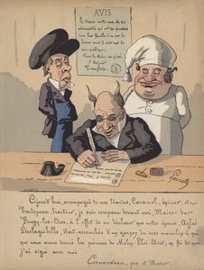 A Mayor Writing a Notice