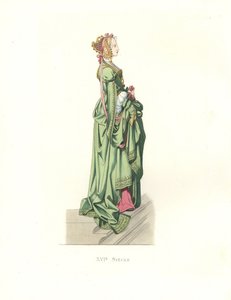Flemish Lady in Waiting by Edmond Lechevallier Chevignard