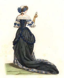 French Woman in Town Dress, French Nobility by Edmond Lechevallier Chevignard