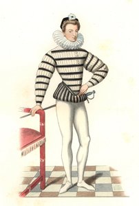Portrait of Saint-Megrin, French Gentleman 16th Century (after an illustration by Riffaut)