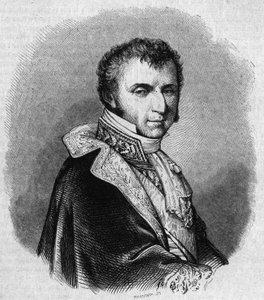 Portrait of Nicolas Francois Mollien, French politician. Engraving by Chevignard in Le Magasin Picturesque by Edmond Lechevallier Chevignard