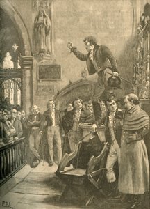 Election meeting in Ireland by Edmund Blair Leighton