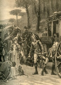 Flight of King Joseph Bonaparte from Vitoria, Spain, 1813 by Edmund Blair Leighton