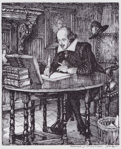 Shakespeare in his study