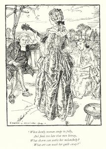 Illustration for The Vicar of Wakefield by Oliver Goldsmith by Edmund Joseph Sullivan