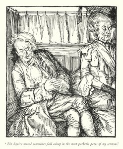Illustration for The Vicar of Wakefield by Oliver Goldsmith by Edmund Joseph Sullivan