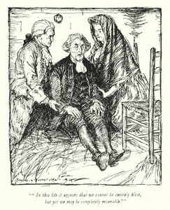 Illustration for The Vicar of Wakefield by Oliver Goldsmith by Edmund Joseph Sullivan