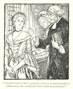 Illustration for The Vicar of Wakefield by Oliver Goldsmith by Edmund Joseph Sullivan