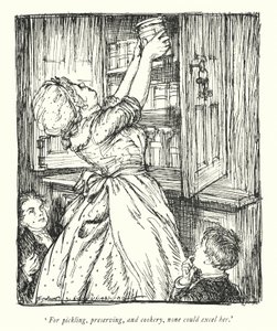 Illustration for The Vicar of Wakefield by Oliver Goldsmith by Edmund Joseph Sullivan