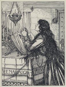 Tennyson, Illustration for A Dream of Fair Women and Other Poems