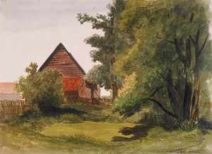 View of Hampstead with a Barn on the Left, Hampstead, Camden, London