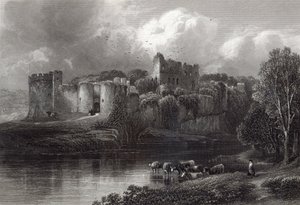Chepstow Castle, engraved by R. Hinshelwood, printed by Cassell und Company Ltd by Edmund Morison Wimperis