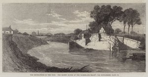 The Inundations in the Fens, the Blown Sluice at the Marshland Drain by Edmund Morison Wimperis
