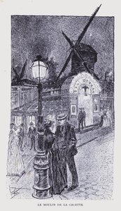 Bohemian Paris: Le Moulin de la Galette by Edouard Alfred (1875 1954) Cucuel