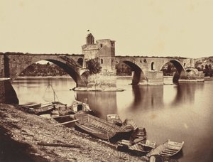Avignon. Pont St Benezet by Édouard Baldus