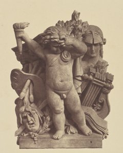 Les Beaux-arts, Sculpture by Nicolas Guillemin, Decoration of the Louvre, Paris by Édouard Baldus