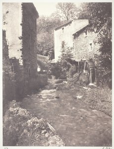 Moulins a eau en Auvergne, 1852, printed 1978 by Édouard Baldus