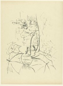 Woman Walking Down Stairs in the Rain at Théâtre L
