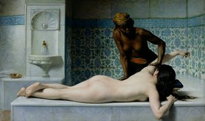 The Massage, 1883 by Edouard Debat Ponsan