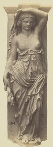 Caryatid by Victor Vilain, Decoration of the Louvre, Paris by Edouard Denis Baldus