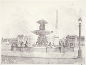Fountain, Place de la Concorde, Paris by Edouard Denis Baldus