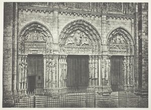Main Portal, Chartres Cathedral by Edouard Denis Baldus