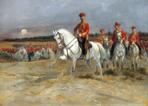 Tsarevich Nicholas Reviewing the Troops by Jean Baptiste Edouard Detaille