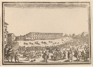 Piazza Near the Porta al Prato by Edouard Eckman after Jacques Callot