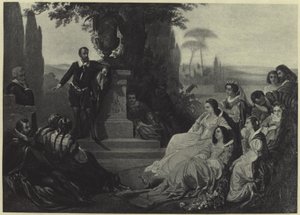 Tasso at the Court of Ferrara by Edouard Ender
