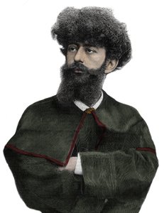 The Sar Merodack Josephin Peladan, Pseudonym of Josephin Peladan, French Writer and Occultist (Engraving by Navellier in The Illustrous Journal, 1892) by Edouard Felicien Eugene Navellier