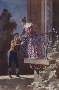 I Found Him Standing There, His Hand Resting on a Corner of My Balcony by Edouard Henri Avril