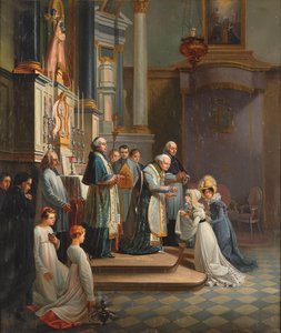 Visit of the Duchess of Berry to the Church of Notre Dame de Liesse in April 1819