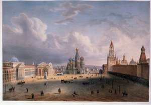 View of the Red Square in Moscow by Edouard Jean Marie Hostein