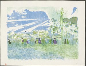 Across the Fields, plate three from Landscapes and Interiors
