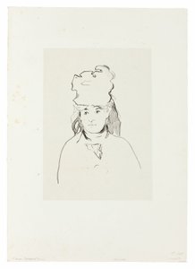 Berthe Morisot in Silhouette by Édouard Manet