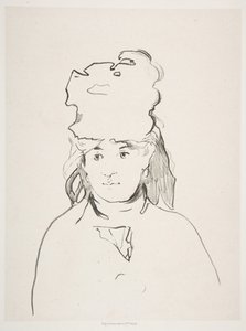Berthe Morisot in silhouette, 1872-74, published 1884