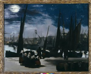Moonlight on the Port of Boulogne by Édouard Manet