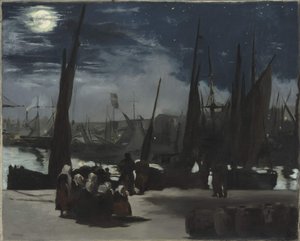 Moonlight at the Port of Boulogne, 1869 by Édouard Manet