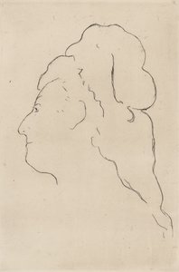 Eva Gonzales, Profile Turned to the Left by Édouard Manet