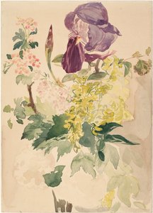Flower Piece with Iris, Laburnum, and Geranium, 1880 by Édouard Manet