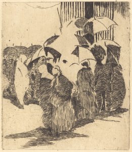 Line in Front of the Butcher Shop by Édouard Manet