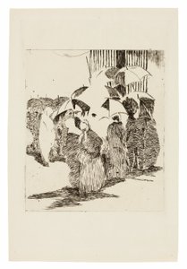 Line in Front of the Butcher Shop by Édouard Manet