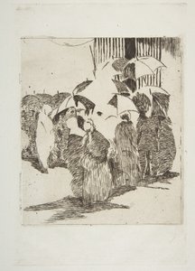 Line in Front of the Butcher Shop by Édouard Manet