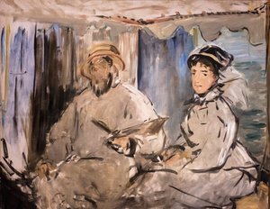 Monet in His Studio by Edouard Manet